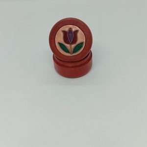 tulipános fa ékszeres szelence kézzel készített tűzzománccal - ékszer - ékszertartó - ékszerdoboz - Meska.hu
