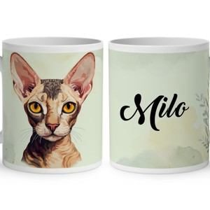 Névvel kérhető - Keleti rövidszőrű macska portré mintás bögre, Otthon & Életmód, Konyhafelszerelés, tálalás, Tálalás, Bögre & Csésze, , MESKA