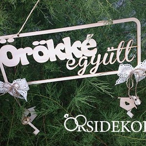 Örökké együtt fa tábla - Meska.hu