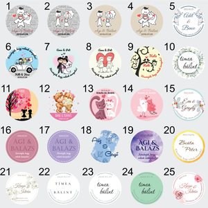 Kör alakú hűtőmágnes esküvői köszönetajándék 25 féle választható mintával - esküvő - emlék & ajándék - köszönőajándék - Meska.hu