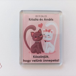 Téglalap alakú hűtőmágnes esküvői köszönetajándék 25 féle választható mintával - esküvő - emlék & ajándék - köszönőajándék - Meska.hu