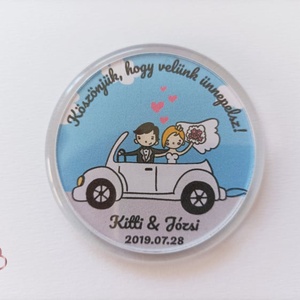 Kör alakú hűtőmágnes esküvői köszönetajándék 25 féle választható mintával - esküvő - emlék & ajándék - köszönőajándék - Meska.hu