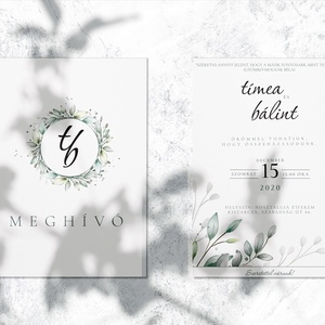 Esküvői meghívó - Gwen - esküvő - meghívó & kártya - meghívó - Meska.hu