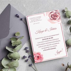 Esküvői meghívó - Rose, Esküvő, Meghívó & Kártya, Meghívó, Fotó, grafika, rajz, illusztráció, MESKA