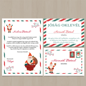 Télapó levél mikulás levél jóság oklevél névreszóló, Karácsony, Mikulás, Mikulás ajándékok, Fotó, grafika, rajz, illusztráció, MESKA