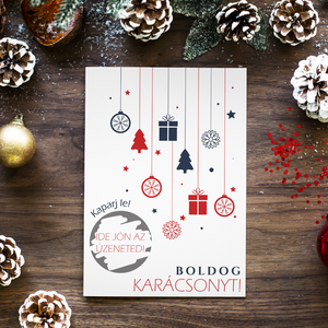 Lekaparható karácsonyi lap egyedi szöveggel - karácsony - karácsonyi ajándékozás - karácsonyi képeslap, üdvözlőlap, ajándékkísérő - Meska.hu