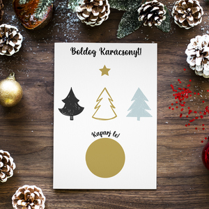 Lekaparható karácsonyi lap egyedi szöveggel - Meska.hu