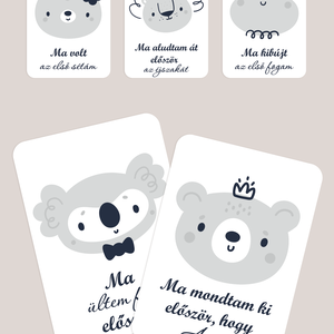 Baba mérföldkő kártya, hónapkártya, kártyacsomag akár egyedi szöveggel, babaváró, babaköszöntő ajándék - Meska.hu