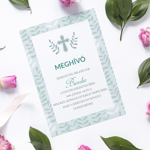 Keresztelő meghívó, Otthon & Életmód, Papír, írószer, Meghívó, Ajándékozás kellékei, Fotó, grafika, rajz, illusztráció, MESKA