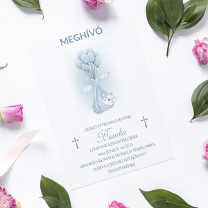 Keresztelő meghívó - Meska.hu