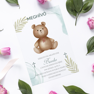 Keresztelő meghívó, Otthon & Életmód, Papír, írószer, Meghívó, Ajándékozás kellékei, Fotó, grafika, rajz, illusztráció, MESKA