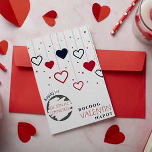 Lekaparható Valentin napi lap egyedi szöveggel, kaparós sorsjegy - otthon & életmód - papír, írószer - Meska.hu