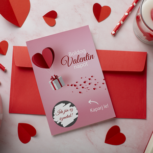 Lekaparható Valentin napi lap egyedi szöveggel, kaparós sorsjegy - otthon & életmód - papír, írószer - Meska.hu