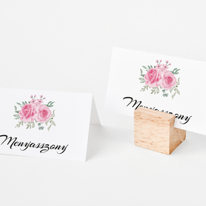 Esküvői ültetőkártya - Fleur, Esküvő, Meghívó & Kártya, Ültetési rend, Fotó, grafika, rajz, illusztráció, MESKA
