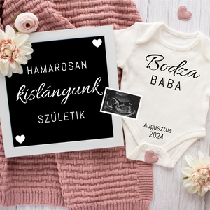 Baba bejelentő nyomtatott vagy digitális formában, Otthon & Életmód, Papír, írószer, Ajándékozás kellékei, Képeslap, üdvözlőlap, Fotó, grafika, rajz, illusztráció, MESKA