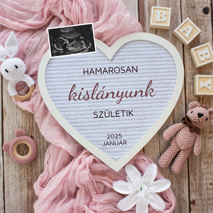 Baba bejelentő nyomtatott vagy digitális formában, Otthon & Életmód, Papír, írószer, Ajándékozás kellékei, Képeslap, üdvözlőlap, Fotó, grafika, rajz, illusztráció, MESKA