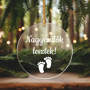 Karácsonyfadísz 7.5cm - baba bejelentő - Meska.hu