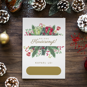 Lekaparható karácsonyi lap egyedi szöveggel - Meska.hu