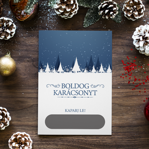 Lekaparható karácsonyi lap egyedi szöveggel - Meska.hu