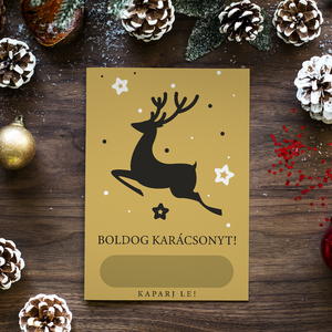 Lekaparható karácsonyi lap egyedi szöveggel, Karácsony, Karácsonyi ajándékozás, Karácsonyi képeslap, üdvözlőlap, ajándékkísérő, Fotó, grafika, rajz, illusztráció, MESKA