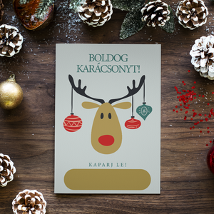 Lekaparható karácsonyi lap egyedi szöveggel - Meska.hu