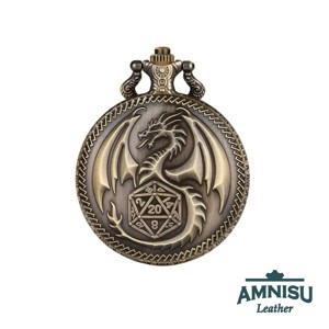 Bronz sárkány d20-al mini fém kockaszett zsebóra tokban, Játék & Sport, Szerepjáték, , MESKA