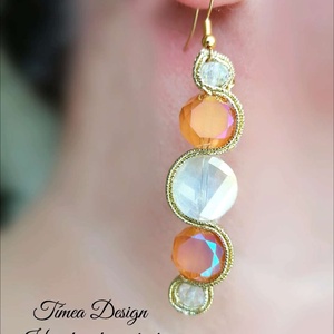 Rosegold fülbevaló - ékszer - fülbevaló - lógó fülbevaló - Meska.hu