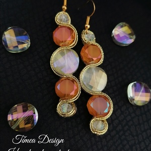 Rosegold fülbevaló - ékszer - fülbevaló - lógó fülbevaló - Meska.hu