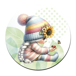 Katicás napraforgós manó lány mintás bögre alátét, , , MESKA