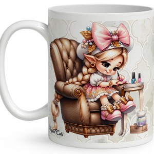 Névvel kérhető - Aranyos Körmös manólány mintás bögre - otthon & életmód - konyhafelszerelés, tálalás - tálalás - bögre & csésze - Meska.hu