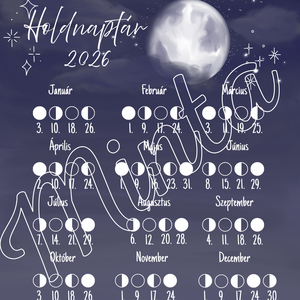 Holdnaptár 2026 Dark night - művészet - grafika & illusztráció - digitális - Meska.hu