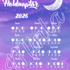 Holdnaptár 2026 Pink dreams - művészet - grafika & illusztráció - digitális - Meska.hu