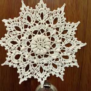 3D hatású horgolt hópehely  - Meska.hu