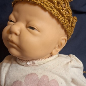 Aranyfényű Horgolt Születésnapi Korona � Puha és Elegáns - baba - mama - babafotózás - babafotózási kellékek - Meska.hu