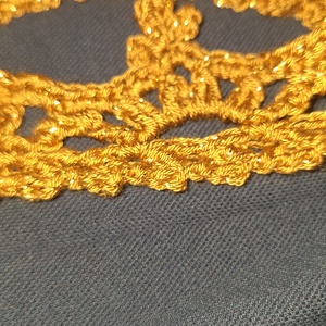 Aranyfényű Horgolt Születésnapi Korona � Puha és Elegáns - baba - mama - babafotózás - babafotózási kellékek - Meska.hu