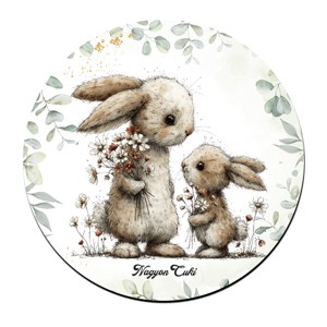 Anya és a kicsi nyuszikája mintás pohár alátét, , , MESKA