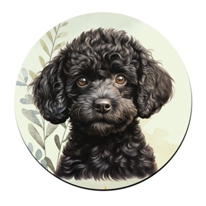 Kis fekete uszkár portré mintás bögre alátét, Otthon & Életmód, Konyhafelszerelés, tálalás, Tálalás, Tányér- és poháralátét, , MESKA