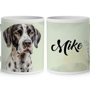 Névvel kérhető - Fekete-fehér angol pointer portré mintás bögre, Otthon & Életmód, Konyhafelszerelés, tálalás, Tálalás, Bögre & Csésze, , MESKA