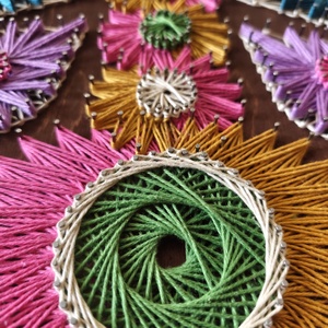 Egyedi tervezésű Hét Csakra fonalkép � 150 cm-es monumentális fali dekoráció - otthon & életmód - dekoráció - kép & falikép - 3d képek - Meska.hu