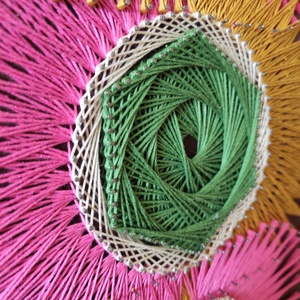 Egyedi tervezésű Hét Csakra fonalkép � 150 cm-es monumentális fali dekoráció - otthon & életmód - dekoráció - kép & falikép - 3d képek - Meska.hu