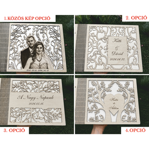 Egyedi fa borítású vendégkönyv vagy fotóalbum - választható borítóval - esküvő - emlék & ajándék - vendégkönyv - Meska.hu