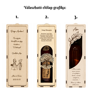 Esküvői szülőköszöntő virágbox és bortartó szett - esküvő - emlék & ajándék - szülőköszöntő ajándék - Meska.hu