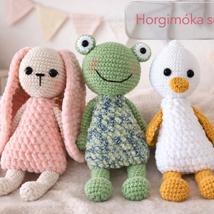Mintaleírások együtt 4 figurához - diy (csináld magad) - szabásminta, útmutató - horgolási minta - Meska.hu