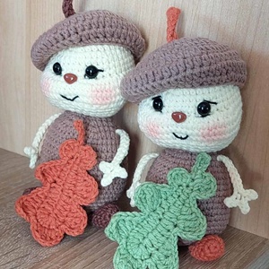 Őszike a makkbaba mintaleírása - diy (csináld magad) - szabásminta, útmutató - horgolási minta - Meska.hu