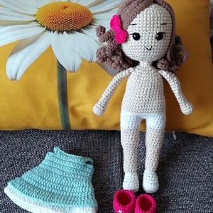 Horgolt baba 25 cm - játék & sport - baba & babaház - játékbaba, babakellék - Meska.hu
