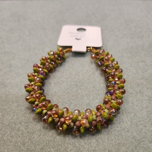 Karkötő az ősz színeiben - ékszer - karkötő - gyöngyös karkötő - Meska.hu