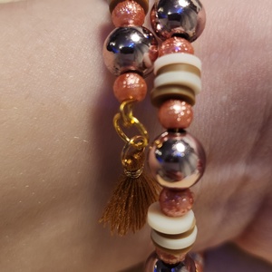 Bronz vasárnap karkötő - ékszer - karkötő - memóriadrótos karkötő - Meska.hu