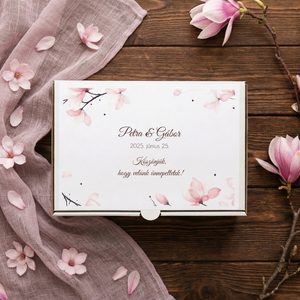 Sütisdoboz magnóliás grafikával, Esküvő, Emlék & Ajándék, Köszönőajándék, , MESKA