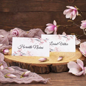 Magnóliás ültetőkártya, Esküvő, Meghívó & Kártya, Ültetési rend, , MESKA