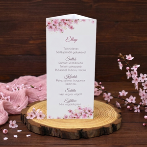 Menüháromszög cseresznyevirággal - Meska.hu